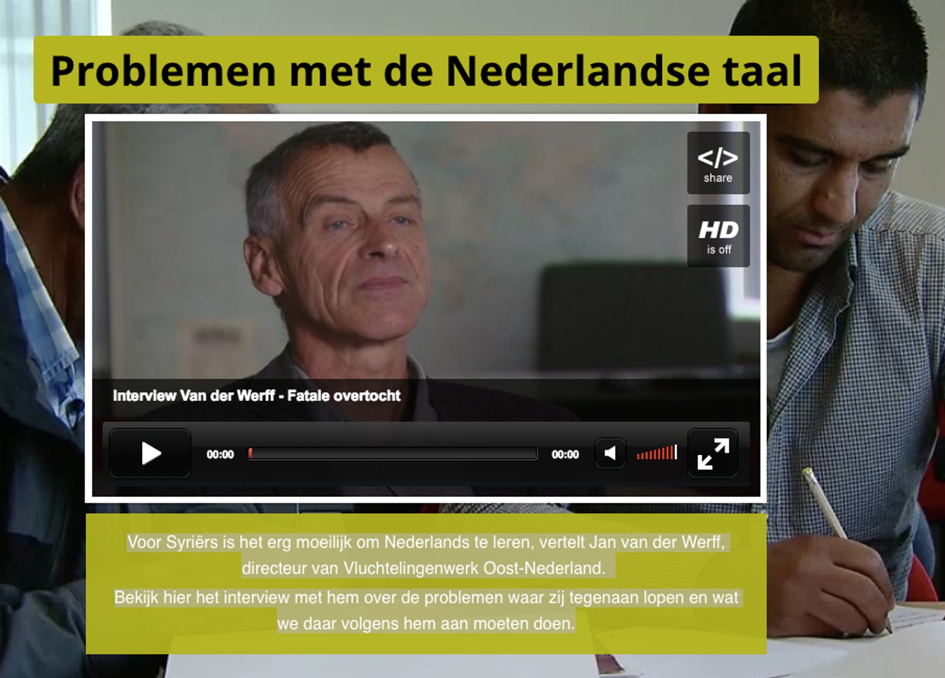 Web-interview Jan Van Der Werff - Zembla - BNNVARA